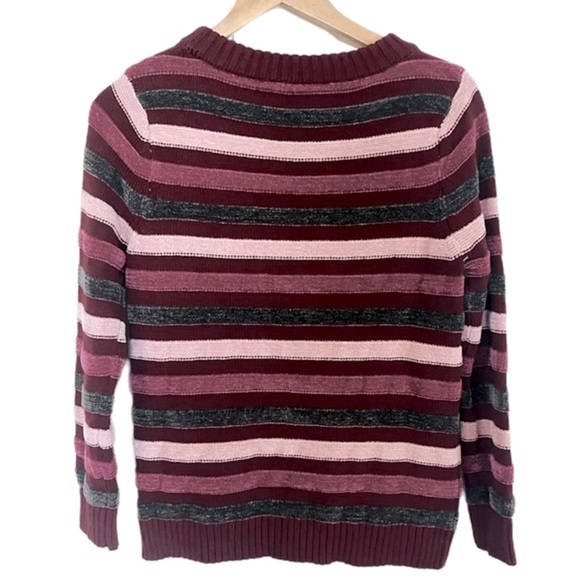 NWOT MODCLOTH Striped Chenille and Knit Crew Neck Sweater Size Medium - Picture 3 of 6